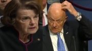 Feinstein and Clapper defend leaker Wolfe. Photo credit to The Freedom Times compilation with screen shots.